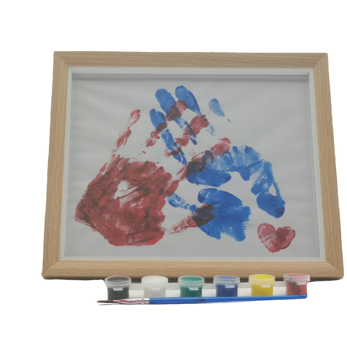 DIY Colorful Graffiti Couple Handprint Photo Frame – Artistic Memory Kit