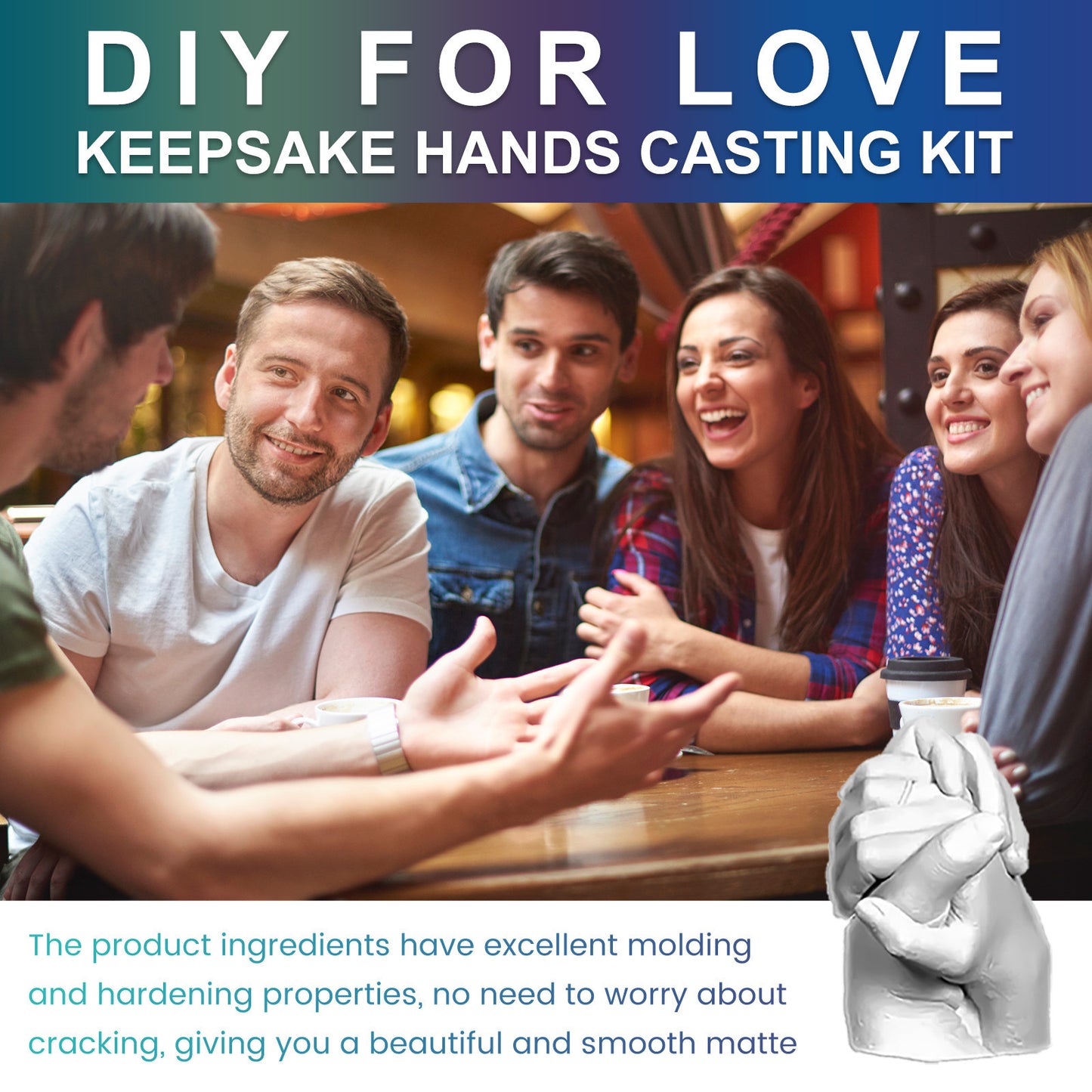Couple DIY Hand Casting Kit – 3D Memory Mold