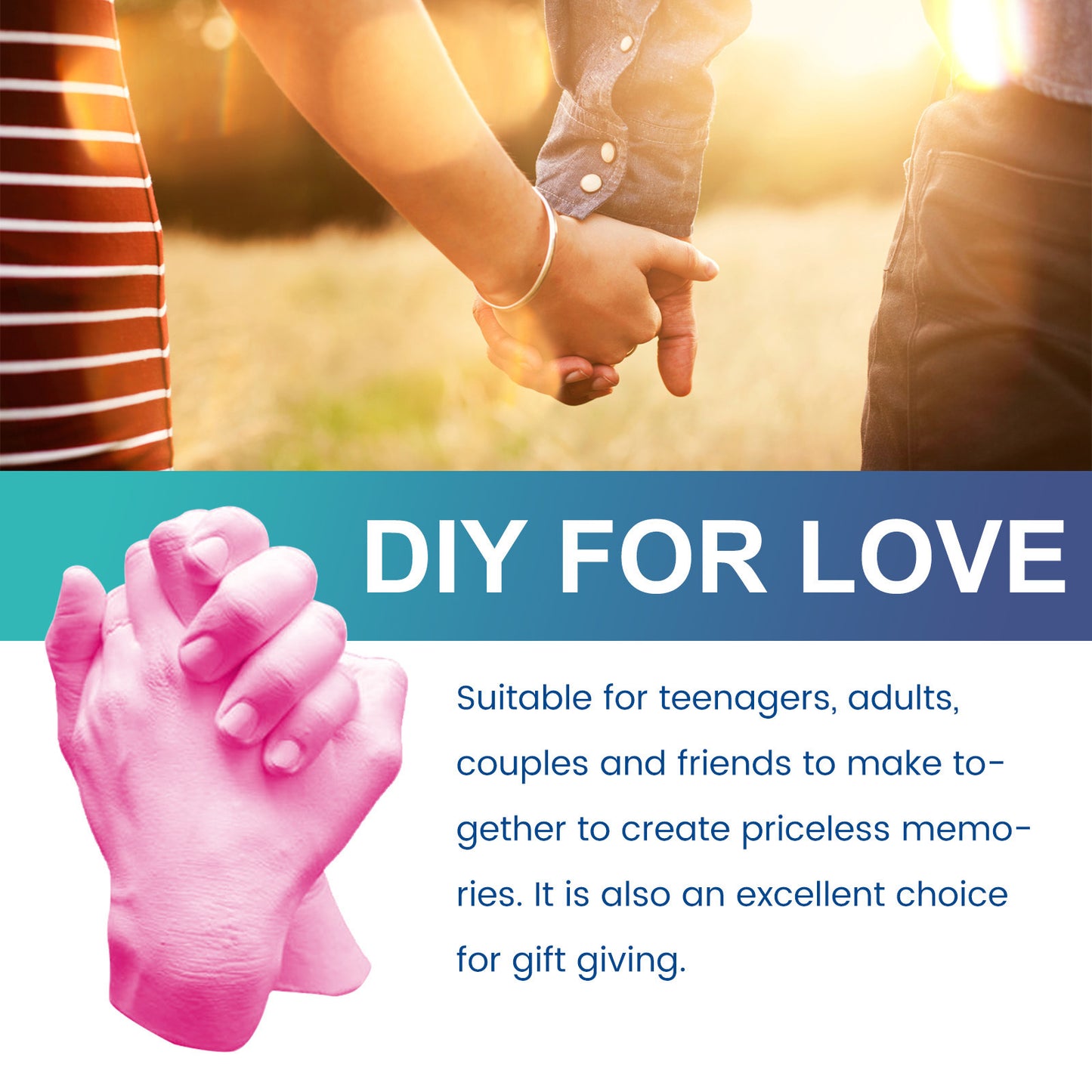 Couple DIY Hand Casting Kit – 3D Memory Mold