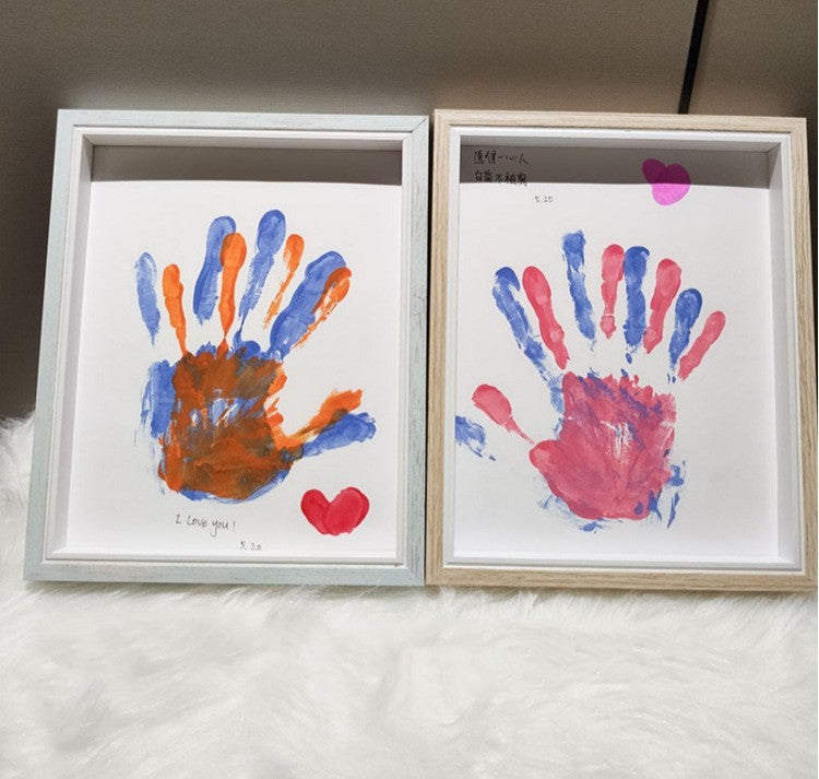 DIY Colorful Graffiti Couple Handprint Photo Frame – Artistic Memory Kit